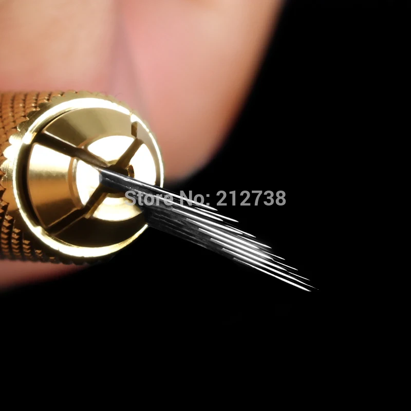 Высокое качество 100 шт 15 контактов 2 ряда для перманентного макияжа бровей Тату