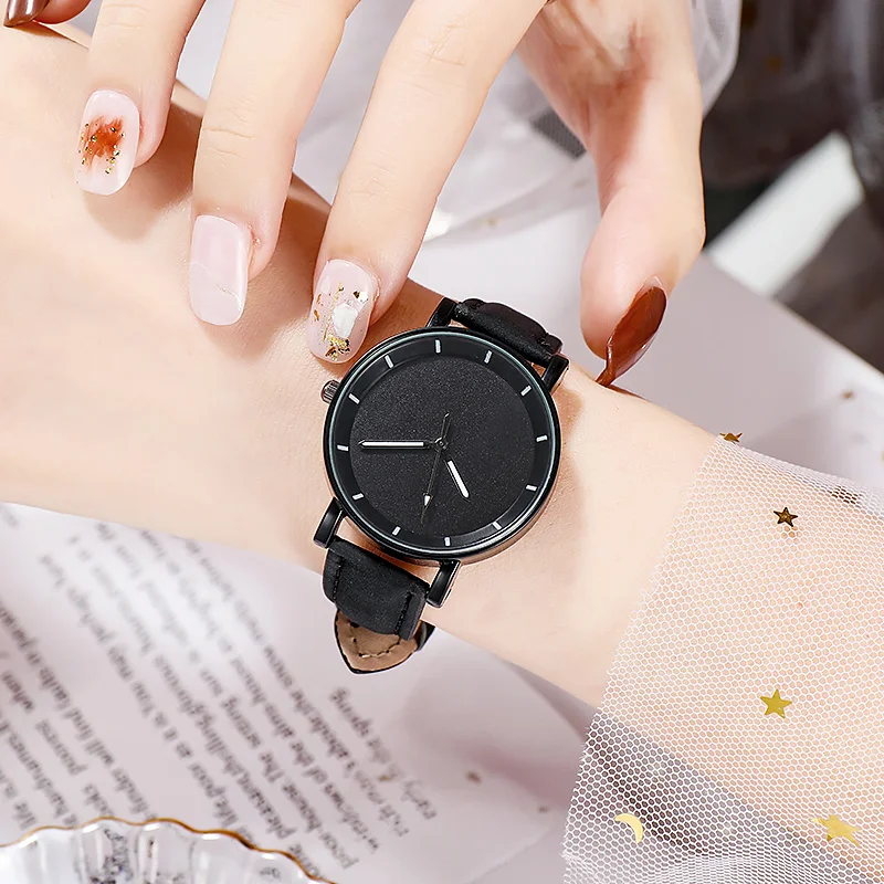 

Women Luminous Watch Femme 2021 Women's Fashion Frosted Leather Strap Luxury Wrist Watches
