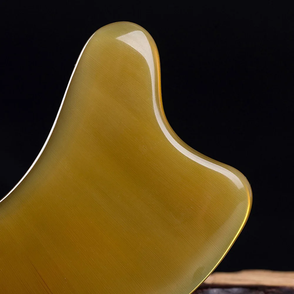 

1Pc 4mm Ox Horn Scrapping Piece Face Neck Massager Traditional Scraping Board Beauty Tool for Adults