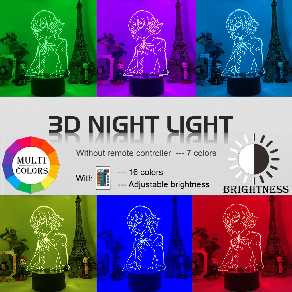 Аниме 3D лампа семь смертных грехов Ночной светильник подарок на день рождения