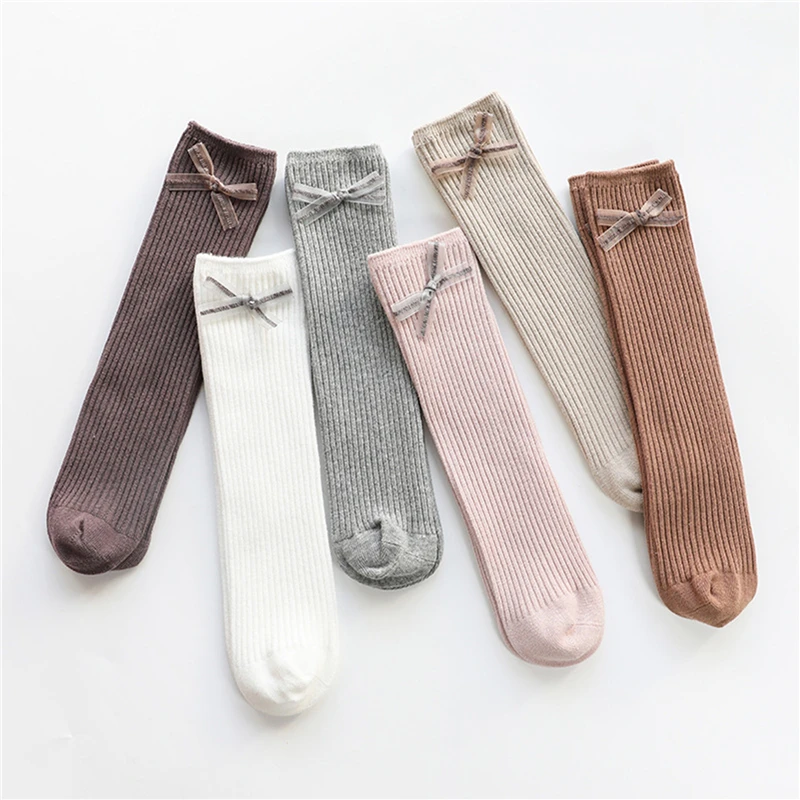 

Baby Summer Clothing 2022 Kids Toddlers Girls Small Bow Knee High Long Soft Cotton Lace Baby Socks Bowknot Cotton Socks