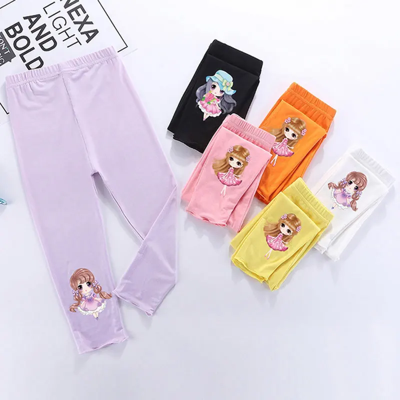 

V-TREE Girls Leggings Spring Autumn Children Pants Candy Color Pants For Girl Pencil Trousers Teenager 2-12 Years Clothing