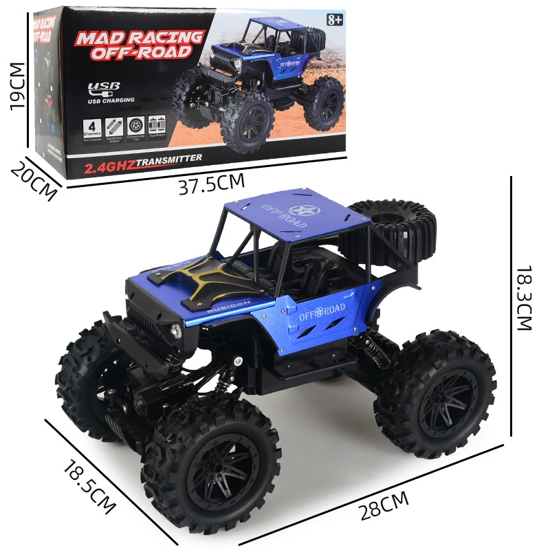 

High Speed Off Road 4x4 Driving Rock Crawler Metal Car Cover Electric Model RC car 1:14 All Terrain Big Foot Remote Control Car