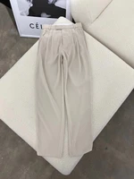 fashion women 2021 new loose solid color straight trousers 0331