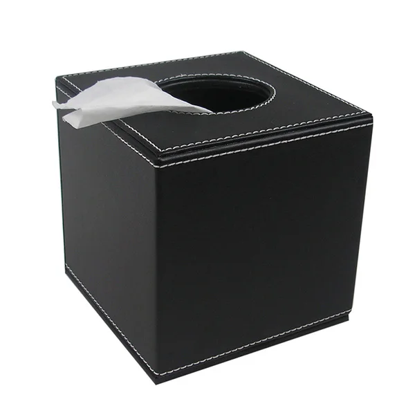 A036 black Квадратная Мраморная коробка для салфеток из искусственной кожи, держатель для туалетной бумаги, коробка для салфеток, чехол, канистра, Диспенсер, украшение дома - Цвет: A036 black