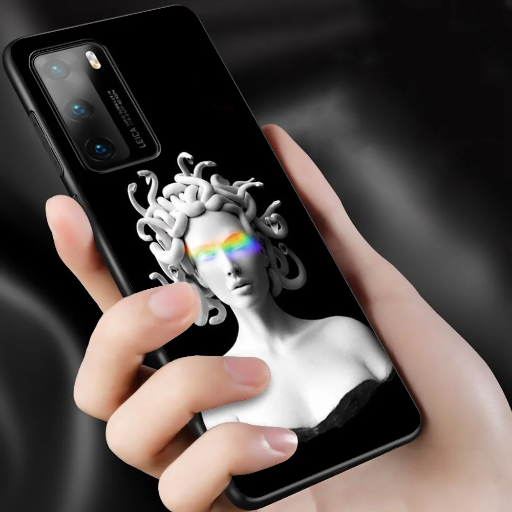 Чехол Lavaza Medusa Vaporwave Glitch для Huawei P8 P9 P10 P20 P30 Y6 Y7 Y9 Lite Pro P Smart Nova 2i 3i Mini 2017 2018 | Мобильные
