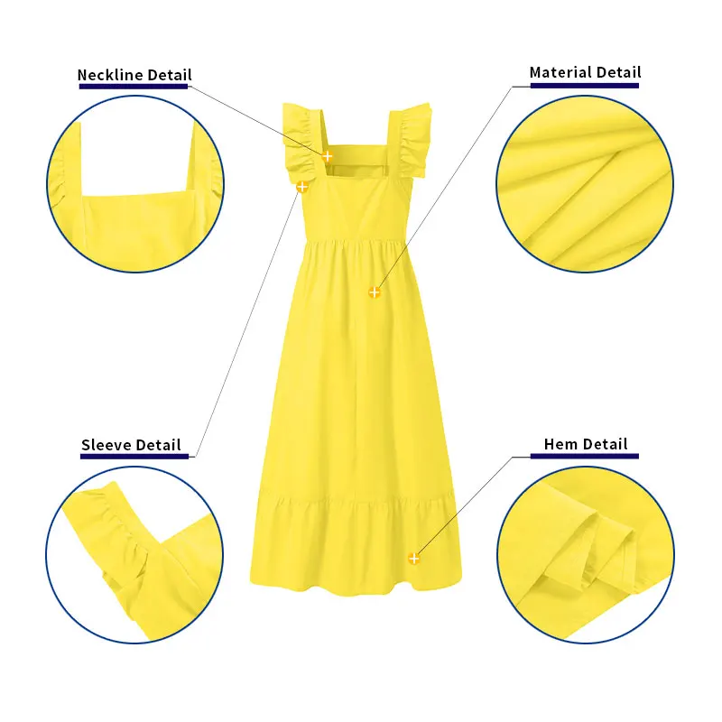 

Women Summer Long Maxi Dress Holiday Party Dress 2021 VONDA Vintage Ruffled Party Vestido Oversized Casual Robe Femme