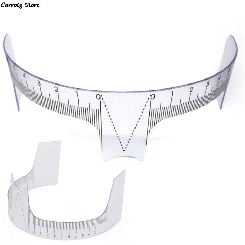 

1PC Reusable Semi Eyebrow Guide Ruler Microblading Calliper Stencil Makeup Permanent Eyebrow Ruler Eye Brow Measure Tool