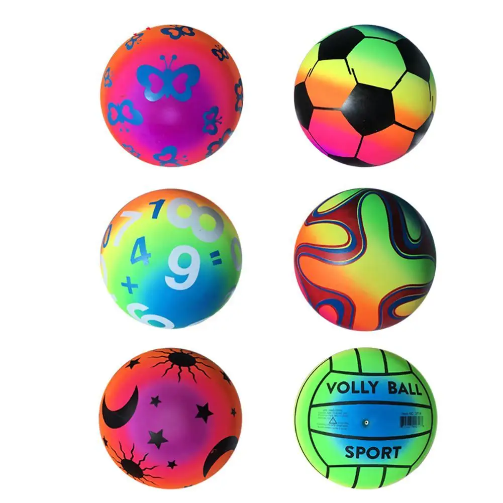 

Cute Inflatable PVC Rainbow Ball Beach Swimming Pool Party Playing Kids Toy