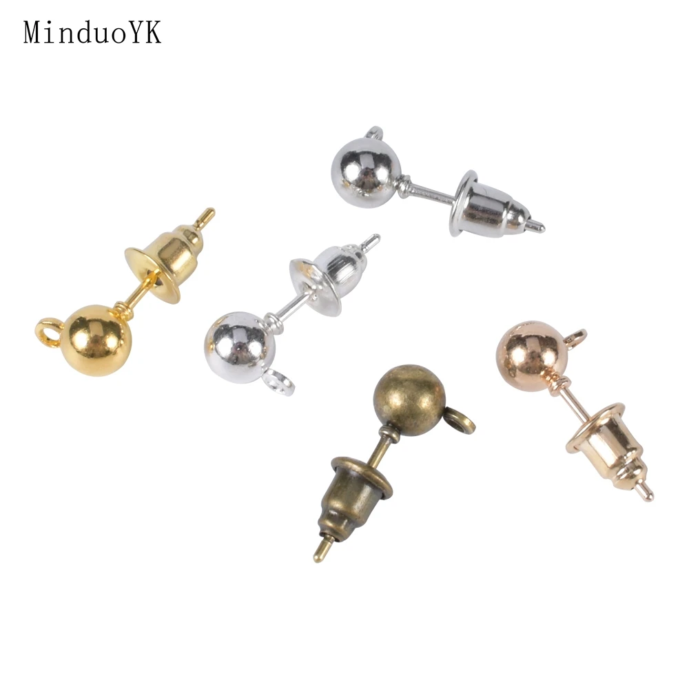 Штифты для сережек гвоздиков 50 шт./лот базовые штифты с застежкой изготовления