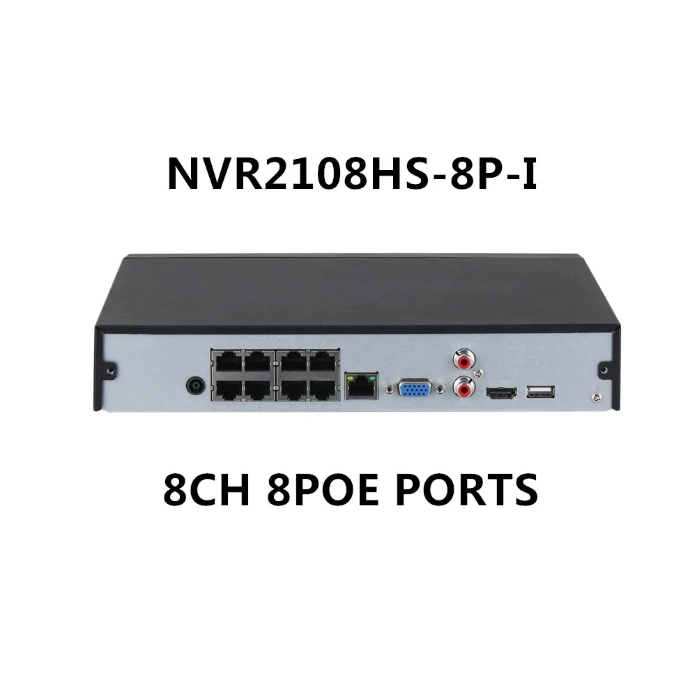 Dahua NVR2104HS P I 4CH с 4Poe NVR2108HS 8P 8CH 8POE max поддержкой разрешения 12MP 4K WizSense AI - Фото №1