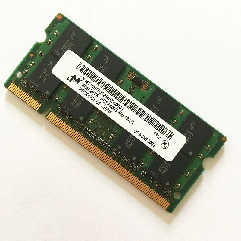 Оперативная память для ноутбука Micron DDR2 4 Гб RAM 800 МГц 2Rx8 PC2 6400S 666 ГБ ddr2