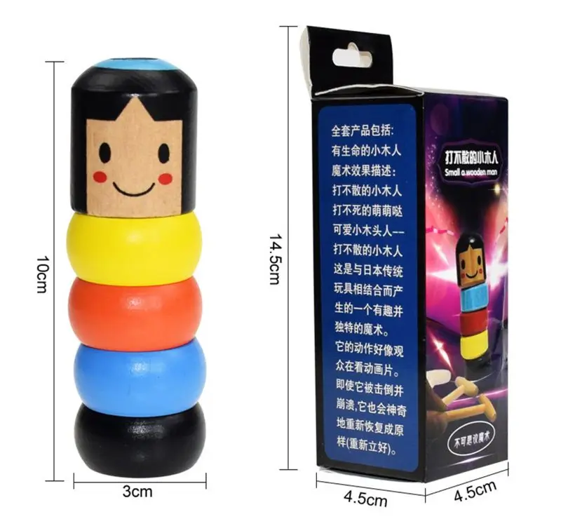 

1set Immortal Daruma Unbreakable Man Magic Toy Magic Tricks Close Up Stage Magic Props Fun Toy Accessory