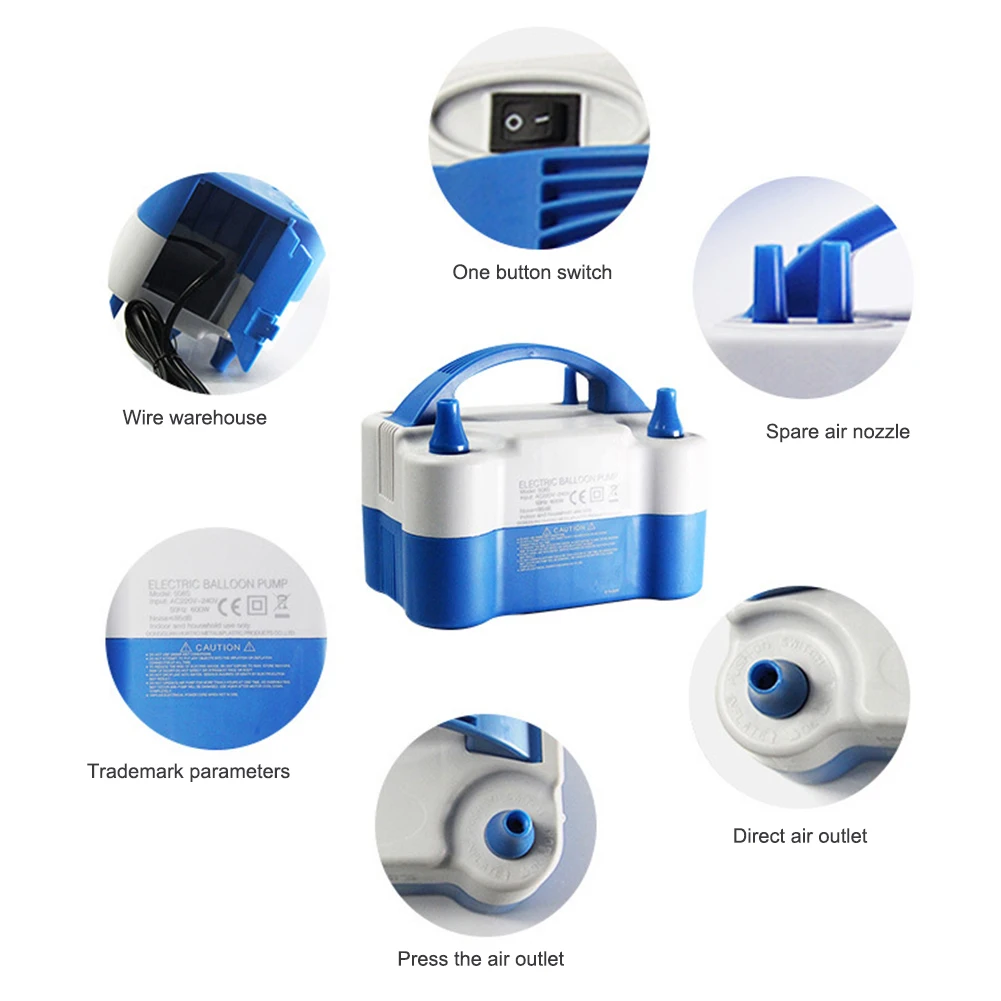 Воздушный насос для воздушных шаров Электрический двухнасадочный высокой