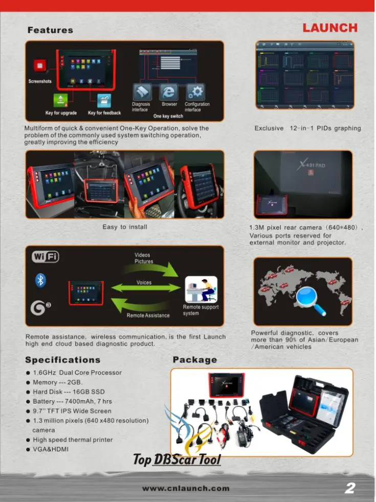 Оригинальный профессиональный инструмент для диагностики автомобиля LAUNCH X431 PAD