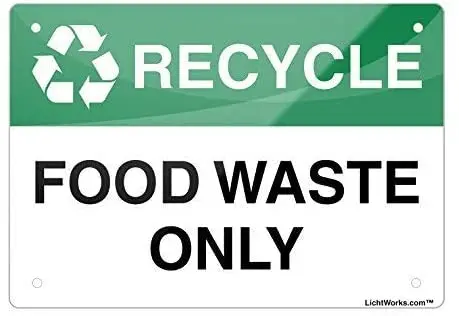 

Темные ветви из переработанного алюминия, металлический знак, только пищевые отходы, 8X12 дюймов, разработан Leiacikl22