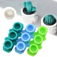3 in 1 diy flowerpot silicone cement pot making mold manual clay craft cement mold silicone concrete bottle home decoration