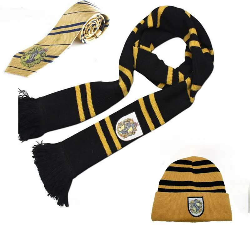 Hufflepuff Форма Гриффиндора Гермионы Granger костюмы, свитер жилет юбка жилет Слизерин Hufflepuff шарф с рисунком «гусиные лапки» подарок на Хэллоуин - Цвет: Hufflepuff