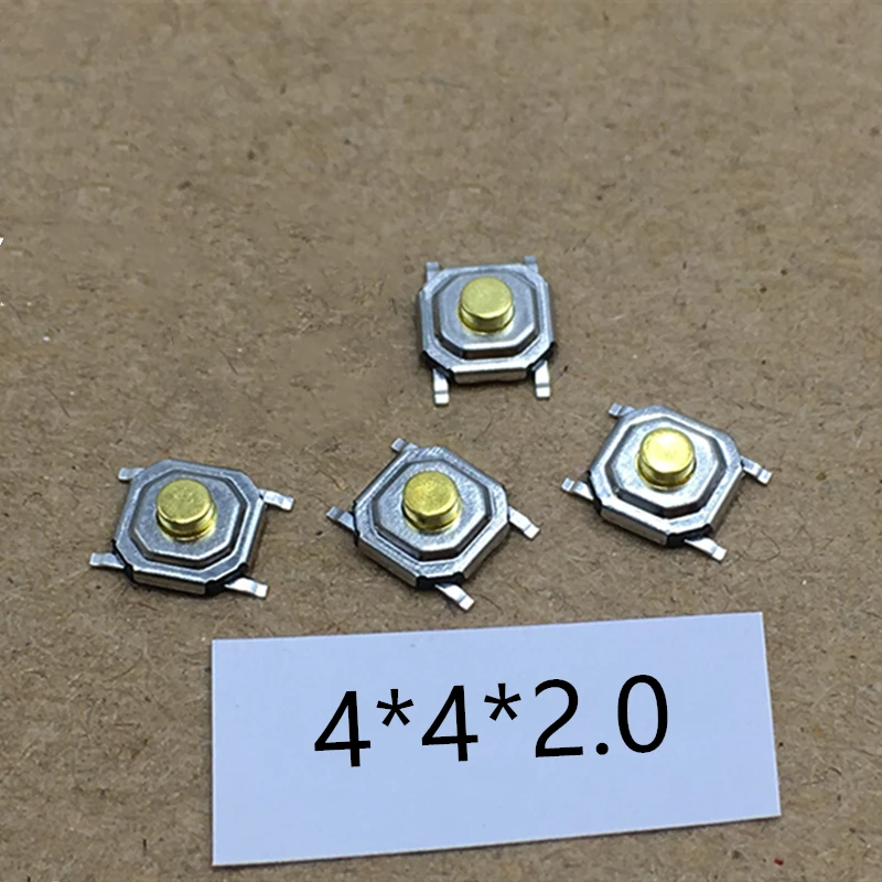 Тактильный кнопочный переключатель SMD PCB с Медной головкой 50 шт. 4x4 мм 4x4x1 5/1 6/1 7/2/2.