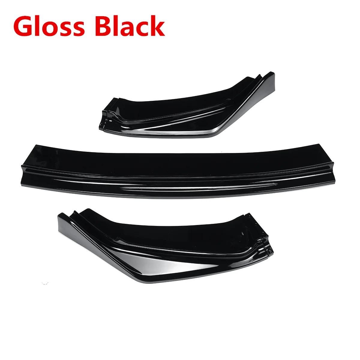 Gloss Black 3x бампер для губ, автомобильный передний бампер для губ, комплект для тела, защита выхлопного отверстия, спойлер, сплиттерная губа, защита для Honda, подходит для джаза - Цвет: Gloss Black