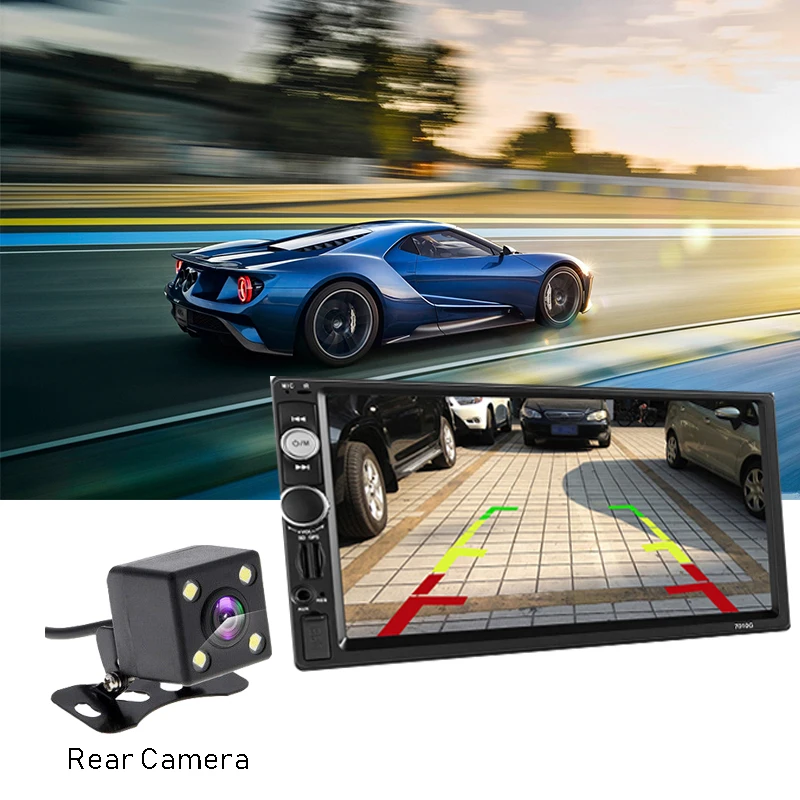 Автомагнитола 2 Din мультимедийный плеер с сенсорным экраном 7 дюймов Bluetooth FM Android