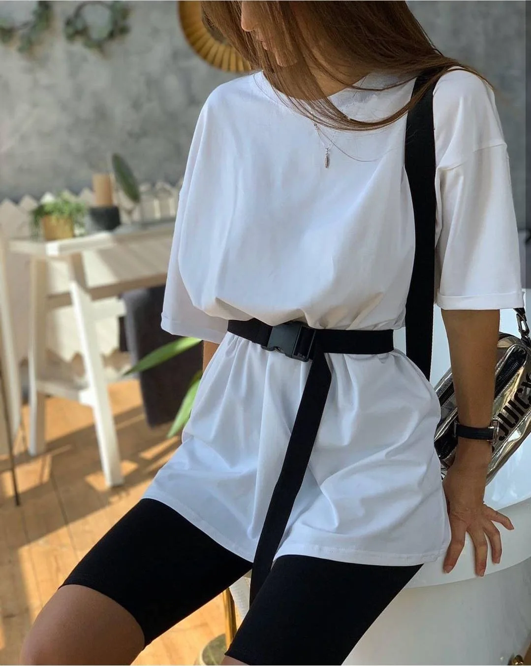 

Zoulv 2021 Spring Autumn New Hot Sale Women's Two-piece Suit with Belt Pure Color Home Loose Sports Fashion Casual Suit