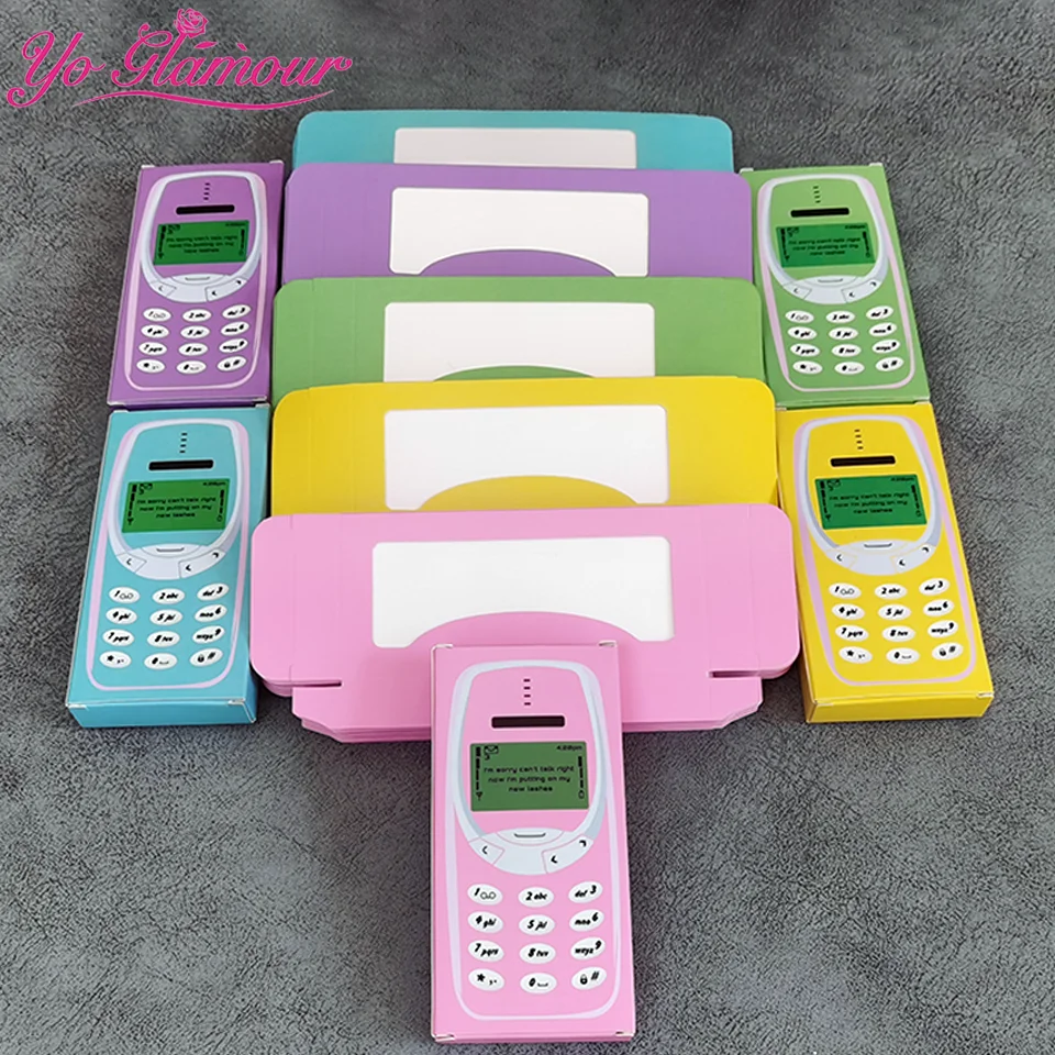 Красочный сотовый телефон ресниц Чехол Коробка оптом и в розницу накладных