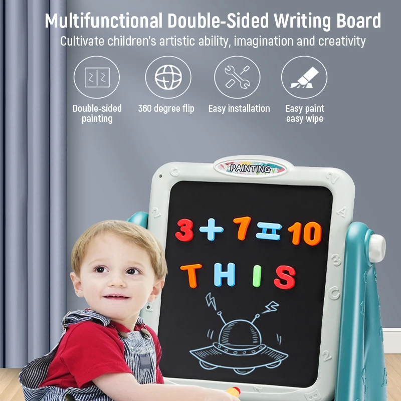 Детская двухсторонняя доска для рисования набор многофункциональных