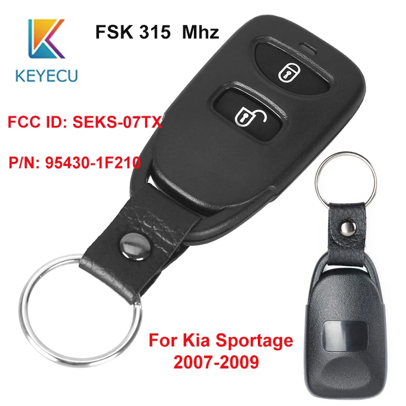 Новинка клавиатура KEYECU с 2 кнопками 315 МГц FSK для Kia Sportage 2007 2008 2009 идентификатор FCC: Φ