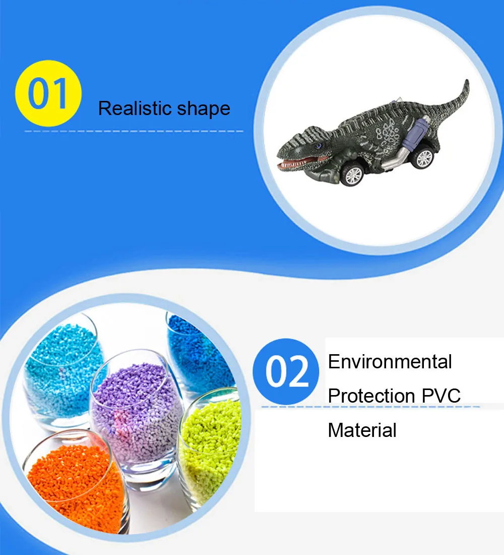 

Kids Toys Dinosaur Pull Back Model Four wheeled Imitation Dinosaur Inertial Glider Racing Car Gift Educational Toys