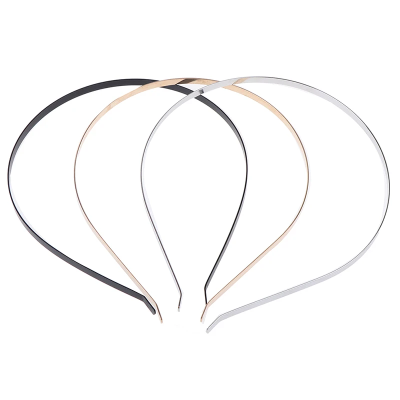Оптовая продажа DIY ручной обруч для волос 3 цвета простая металлическая лента