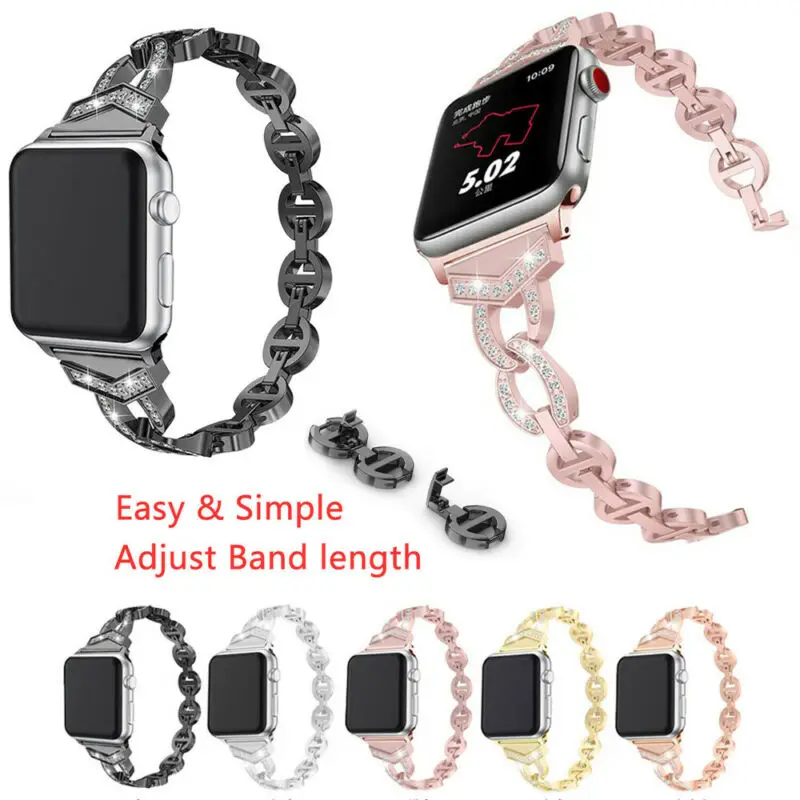 Новый Нержавеющая сталь ремешок для наручных часов Apple Watch серии 1/2/3/4 44 мм 40 со