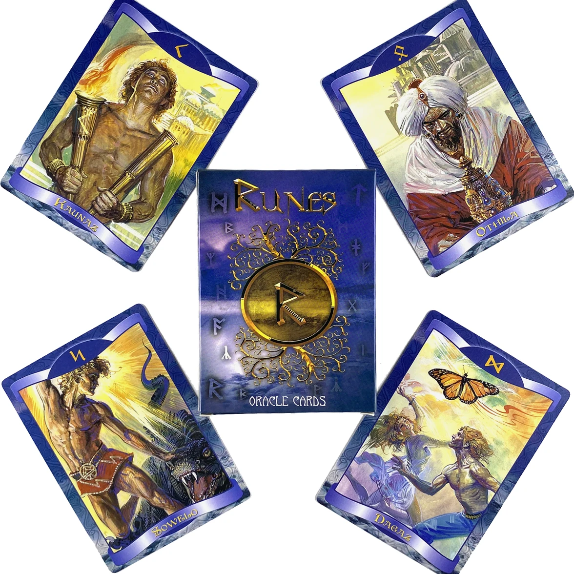 

Runes Oracle Cards Leisure Party Table Game High Quality Fortune-telling Prophecy Tarot Deck With PDF Guidebook