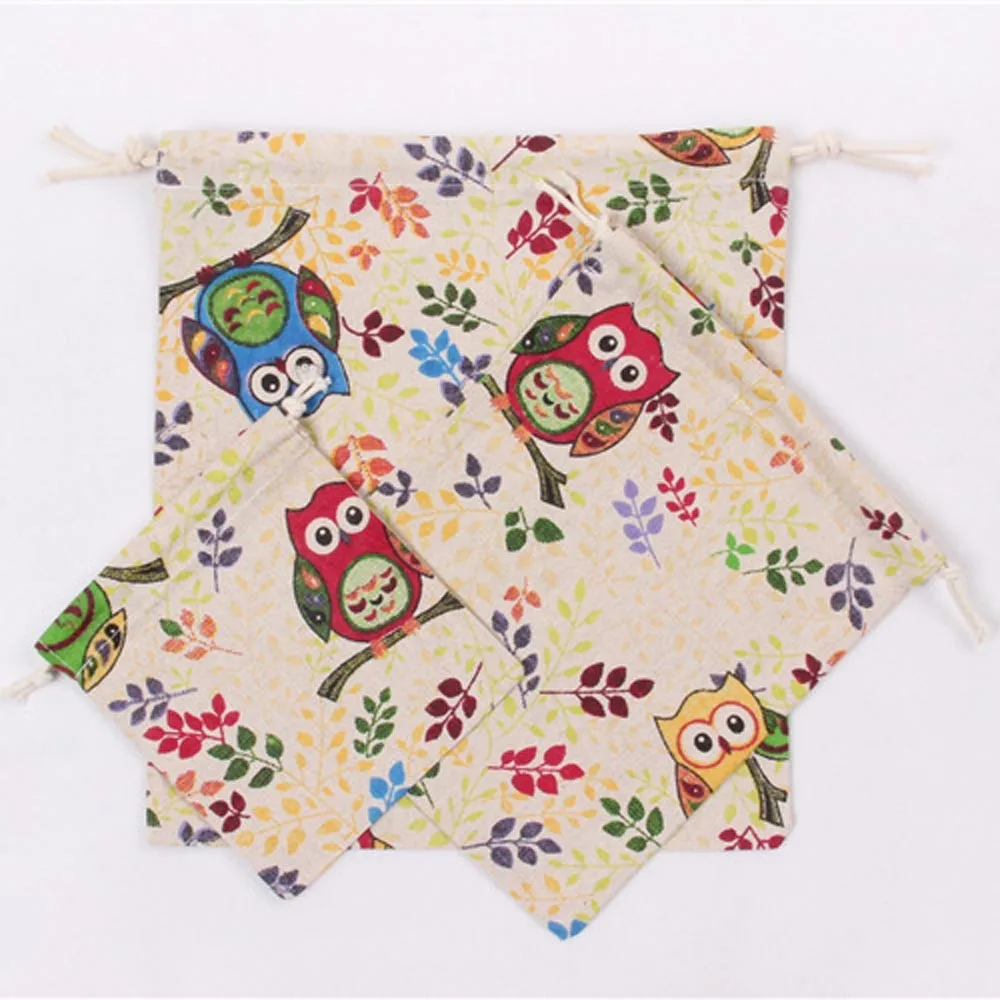 Cartoon Animals Storage Bags Drawstring Candy Baby Clothing Kids Toys Organizer Cotton Jewelry Cosmetic Pouch Gift Bag | Багаж и сумки