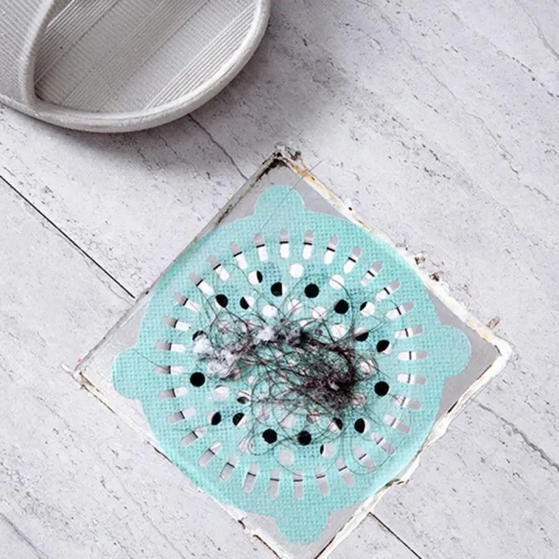 

10Pcs/lot Disposable Filter Sticker For Bathroom Kitchen Drain Hair Catcher Sink Filter Cleaning Paper Drain Cover Net Stickers