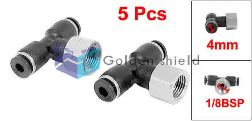 5 шт. 5/32 &quotтрубка 1/8NPT внутреннюю резьбу 3 способа с шестигранной головкой