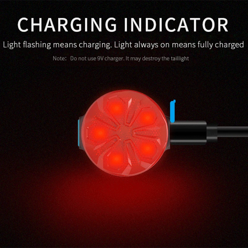 

Bike Light USB Rechargeable Led Flash Bicycle Rear Light Running Lights Helmet
