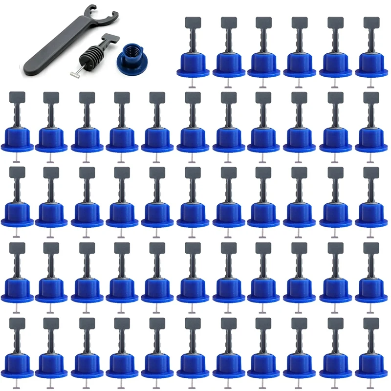 

50Pcs Flat Ceramic Floor Wall Construction Tools Reusable Tile Leveling System Kittile Leveling System Kit for Tile