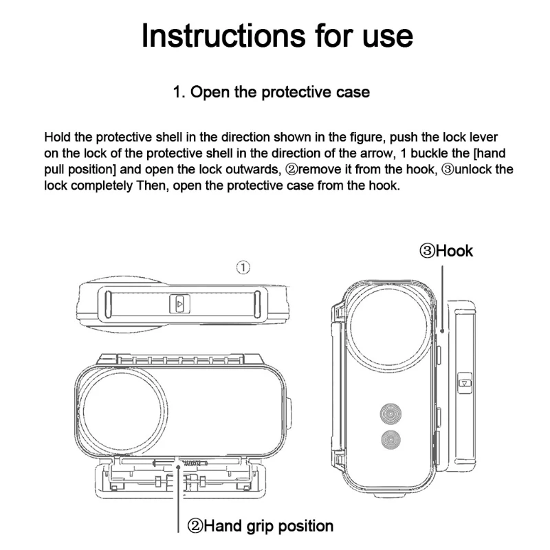 

Водонепроницаемый корпус для подводных видов спорта, 30 м, защитный чехол, набор аксессуаров для дайвинга, совместимый с insta 360 One X K5DB