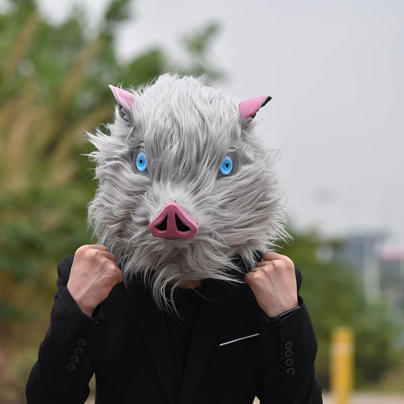 

Hashibira Inosuke Cosplay Latex Mask for Adult