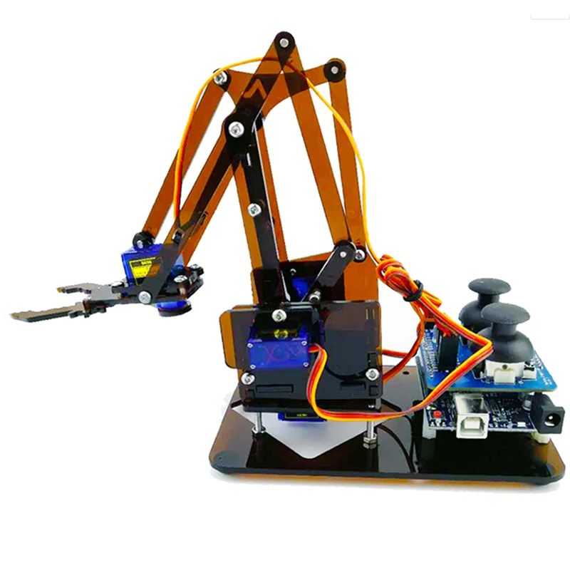 SG90 4 DOF разборный акриловый штатив-манипулятор коготь для Arduino Обучающий Набор DIY