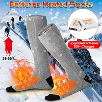 rechargeable heating socks washable fabric cotton lined sweat absorbent and breathable for hunting ice fishing
