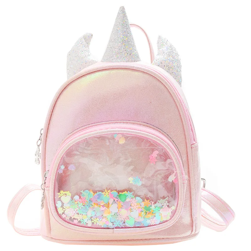 Children's Bag Cartoon Cute Sequined Unicorn Mini Backpack Kindergarten School Bag Baby Backpack Christmas Gifts