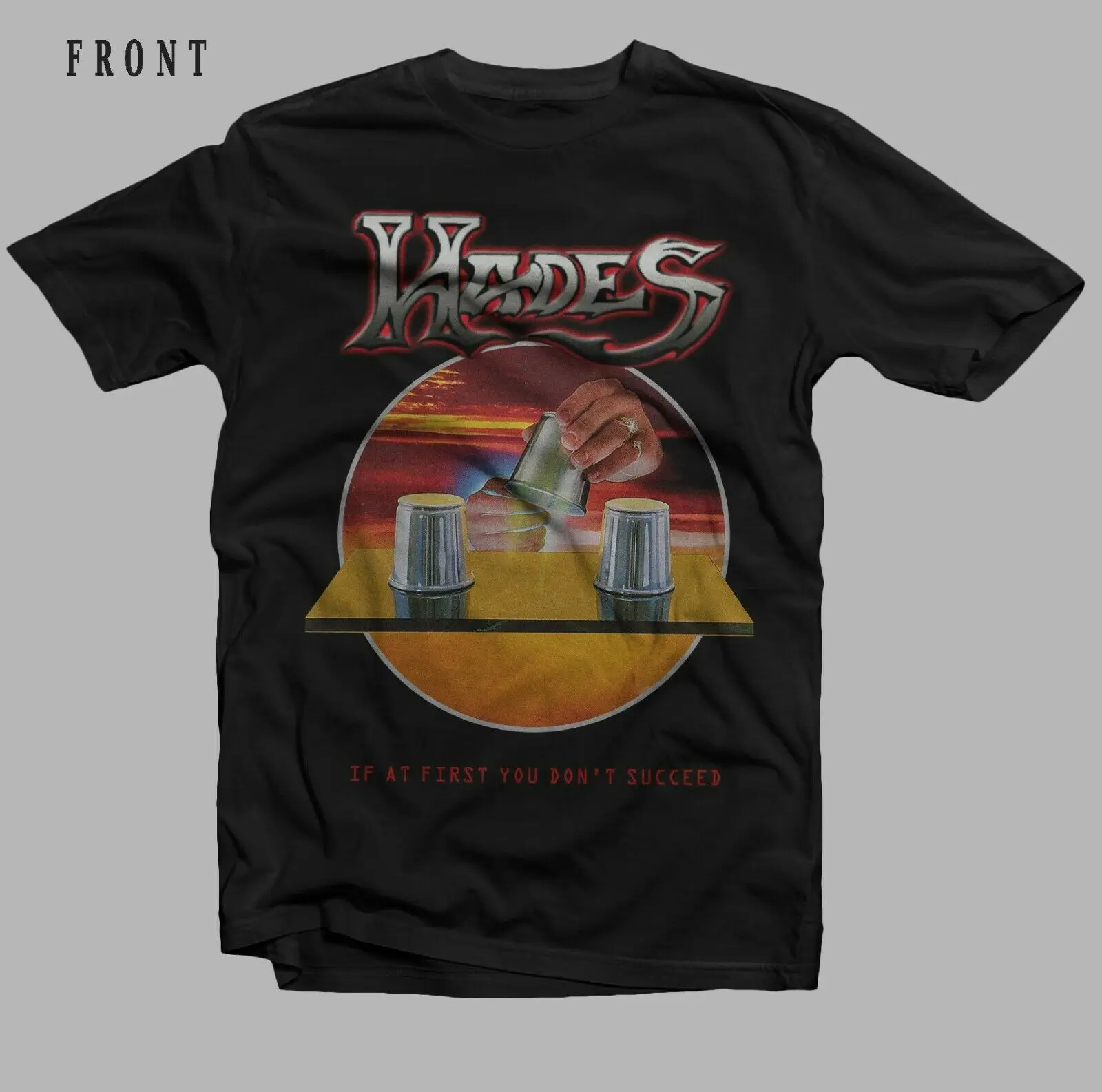 Hades If сначала вы не успешно Металлическая черная футболка размеры от S до