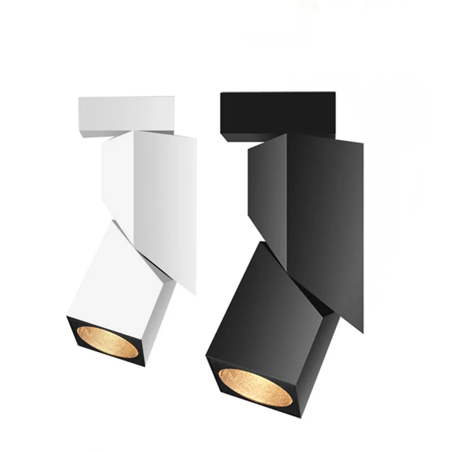 Модный художественный куб 12 Вт 15 Вт CREE светодиодный Трековый светильник для рельсов COB Точечный светильник s для магазина Домашний Светильник ing