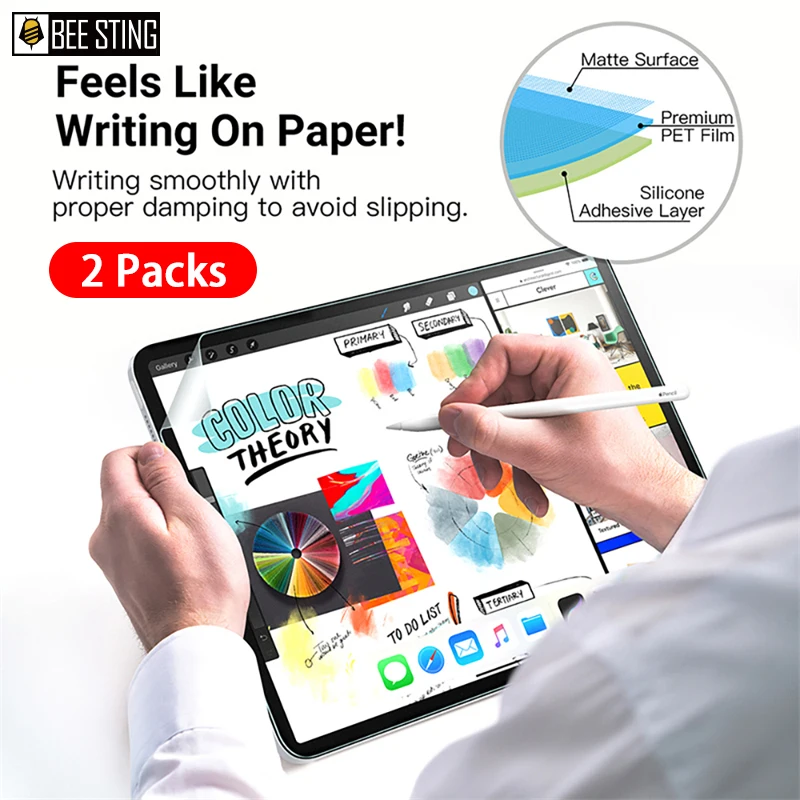 

2 шт., бумажная Защитная пленка для iPad Pro 12,9 11 10,5, чертежная матовая пленка для iPad Air 1 2 3 mini 4 5 2018 2017 9,7 2019 10,2