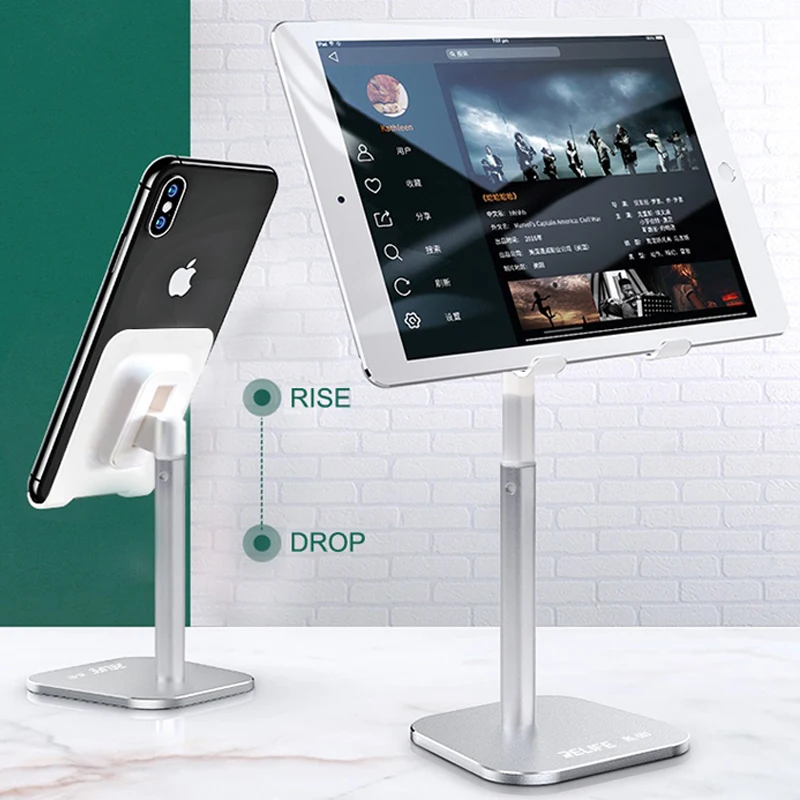 

Adjustable Metal Mobile Phone Stand Universal For iPad iPhone Samsung Xiaomi Tablet Table Desktop Electronics Holder
