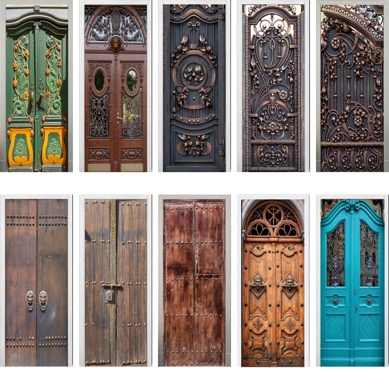 3D наклейка на дверь Настенная Наклейка Настенные обои плакат самоклеящаяся