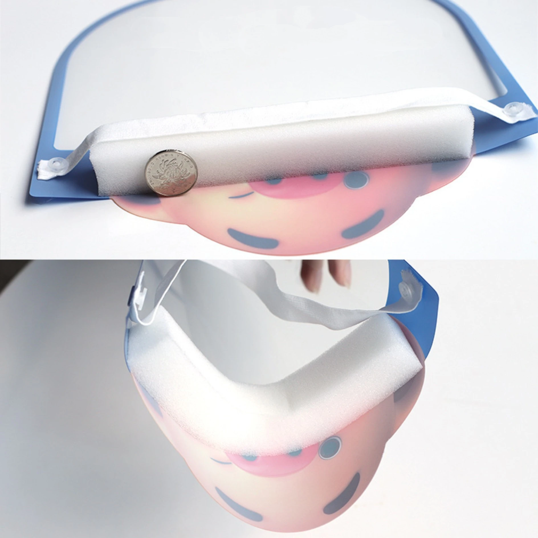 

50pcs/lot DHL Kids Transparent Face Shield Cartoon Protective Masks Anti-Fog Full Face Shield Anti Splash Full Face Cover Masks