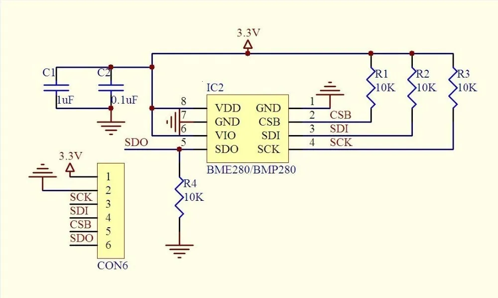 TZT 1 шт. GY-BME280-3.3 точность высотомер атмосферное давление BME280 сенсор модуль для arduino